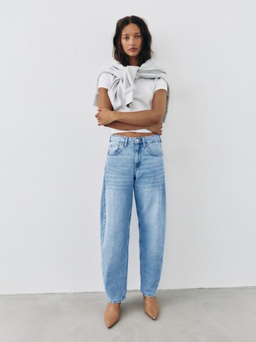 Pull&Bear Barrel Jeans in Blau