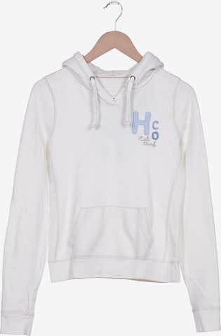 HOLLISTER Sweatshirt & Zip-Up Hoodie in M in White: front
