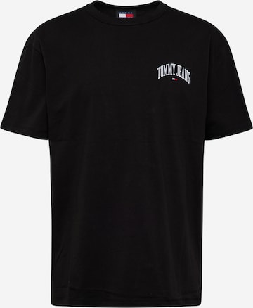 T-Shirt 'Varsity' Tommy Jeans en noir : devant