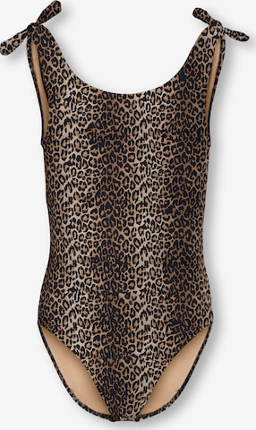 ONLY GIRLS Jednodielne plavky 'KOGBeach' - Hnedá: predná strana