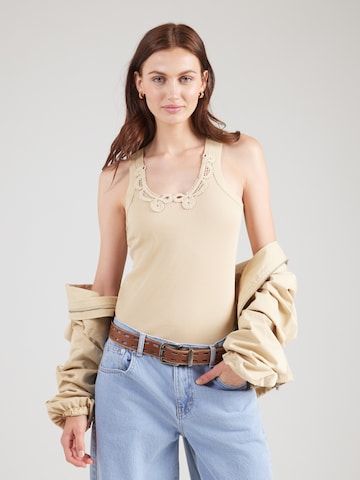 IVY OAK Top 'FATIMA' in Bruin: voorkant