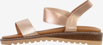 Sandales Super Mode en beige : devant