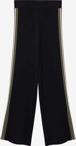 Wide Leg Pantalon 'World' MANGO en noir : devant