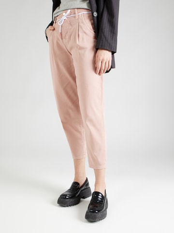 Gang - Slimfit Calças de ganga de pregas '94SILVIA' em rosa: frente