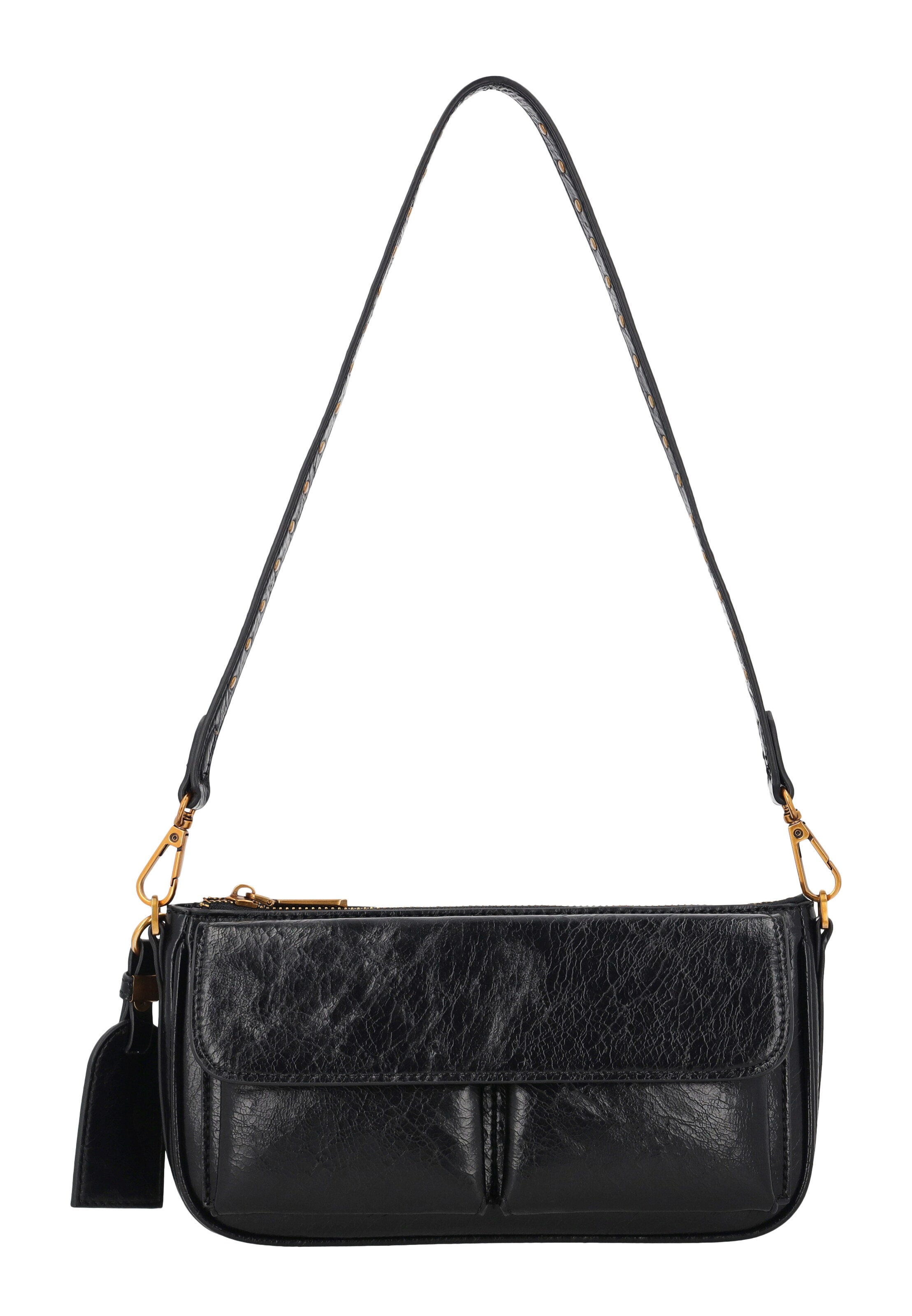 Usha - Bolso de hombro en negro: frente
