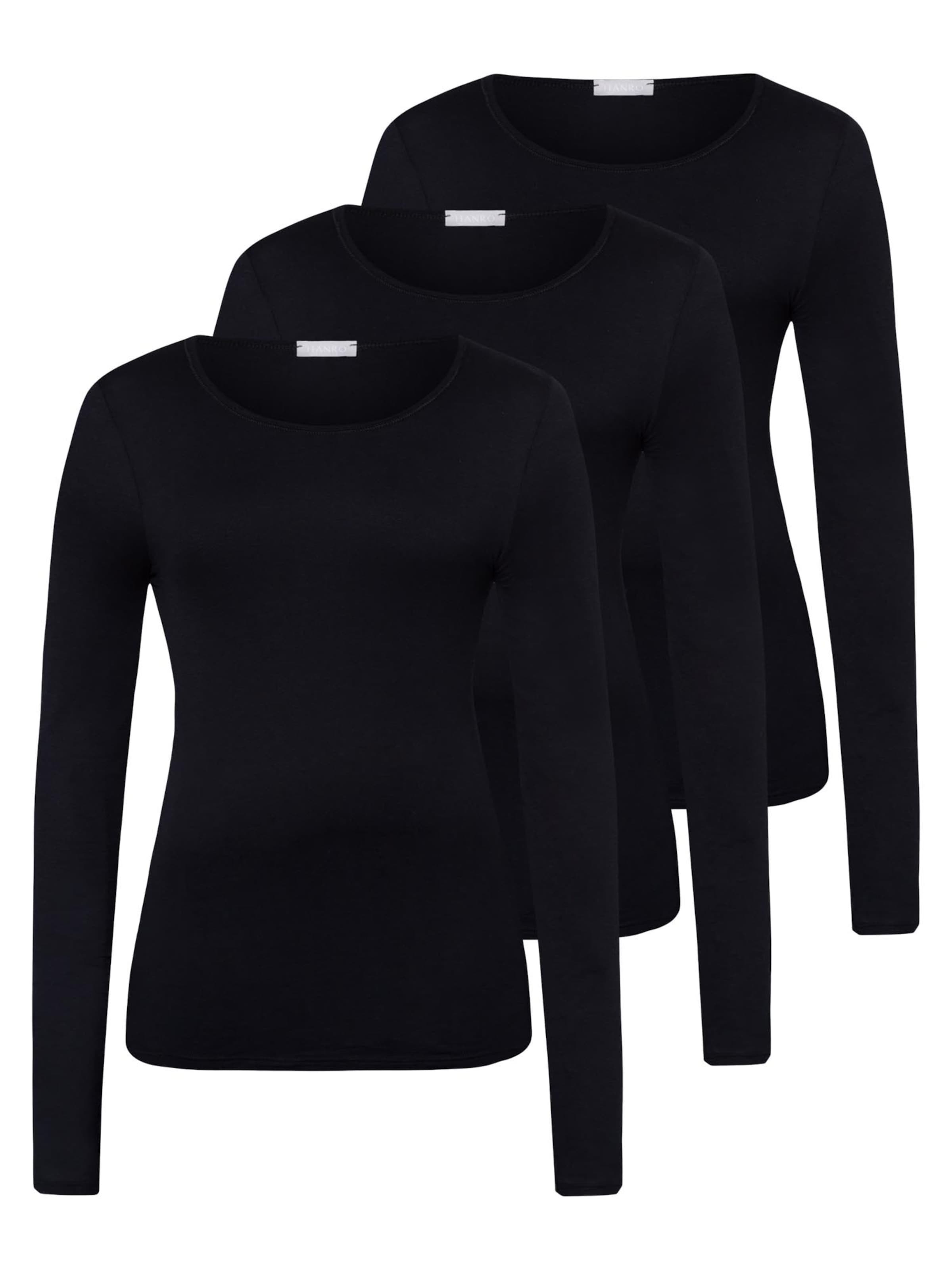Hanro Unterhemd 'Ultralight'‌‌‌‌‌ in Schwarz: Vorderseite