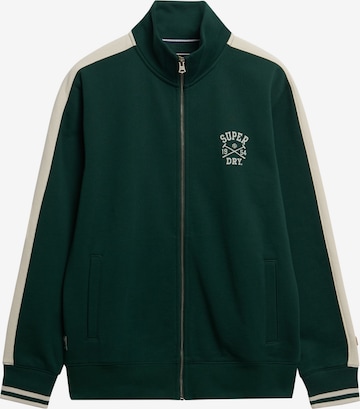 Superdry Sweatvest 'Athletic Club' in Groen: voorkant