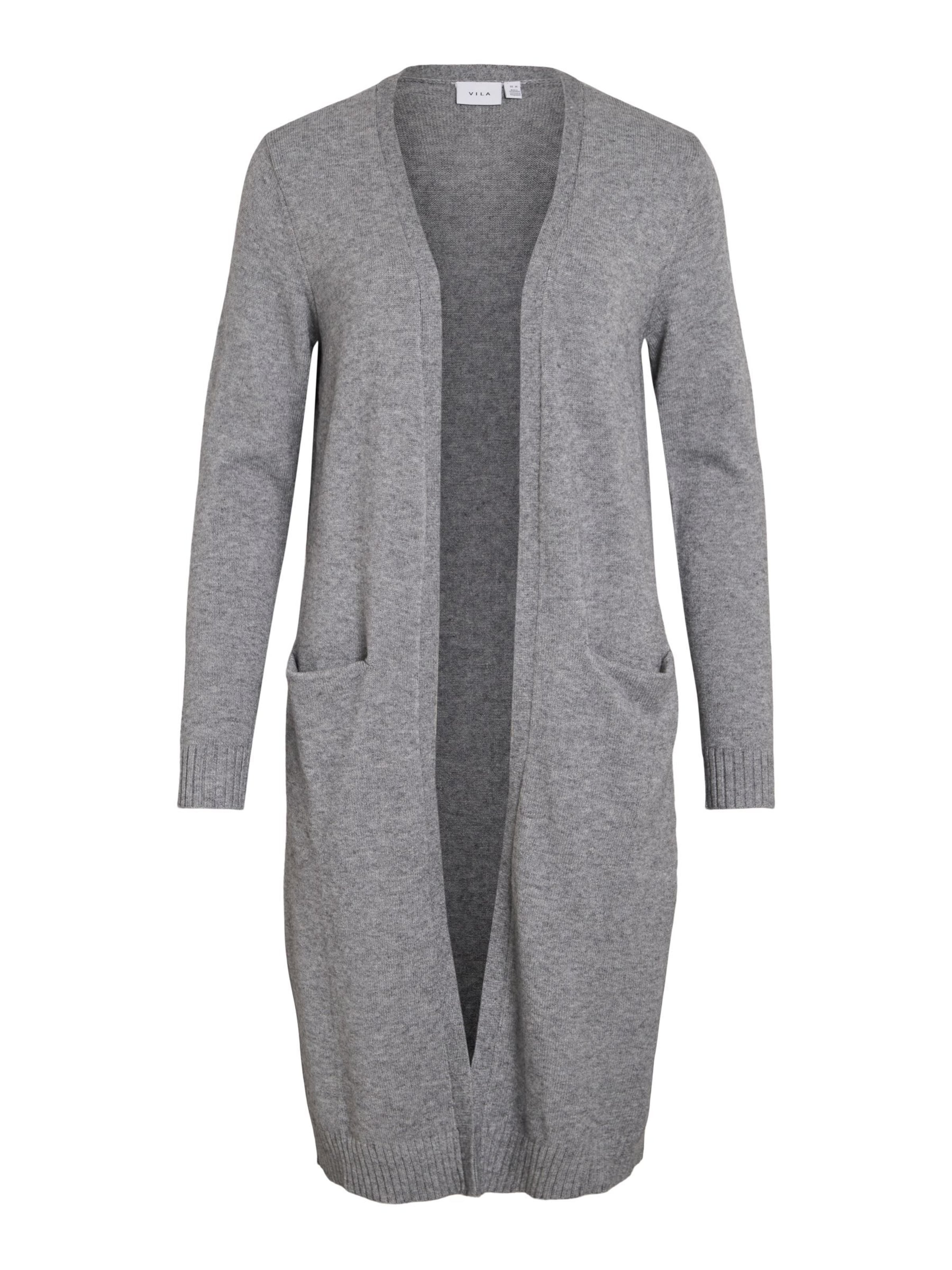 Cardigan 'VIRil' VILA en gris : devant