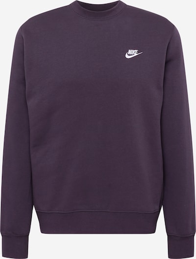 Nike Sportswear Sweatshirt in de kleur Pruim / Wit, Productweergave