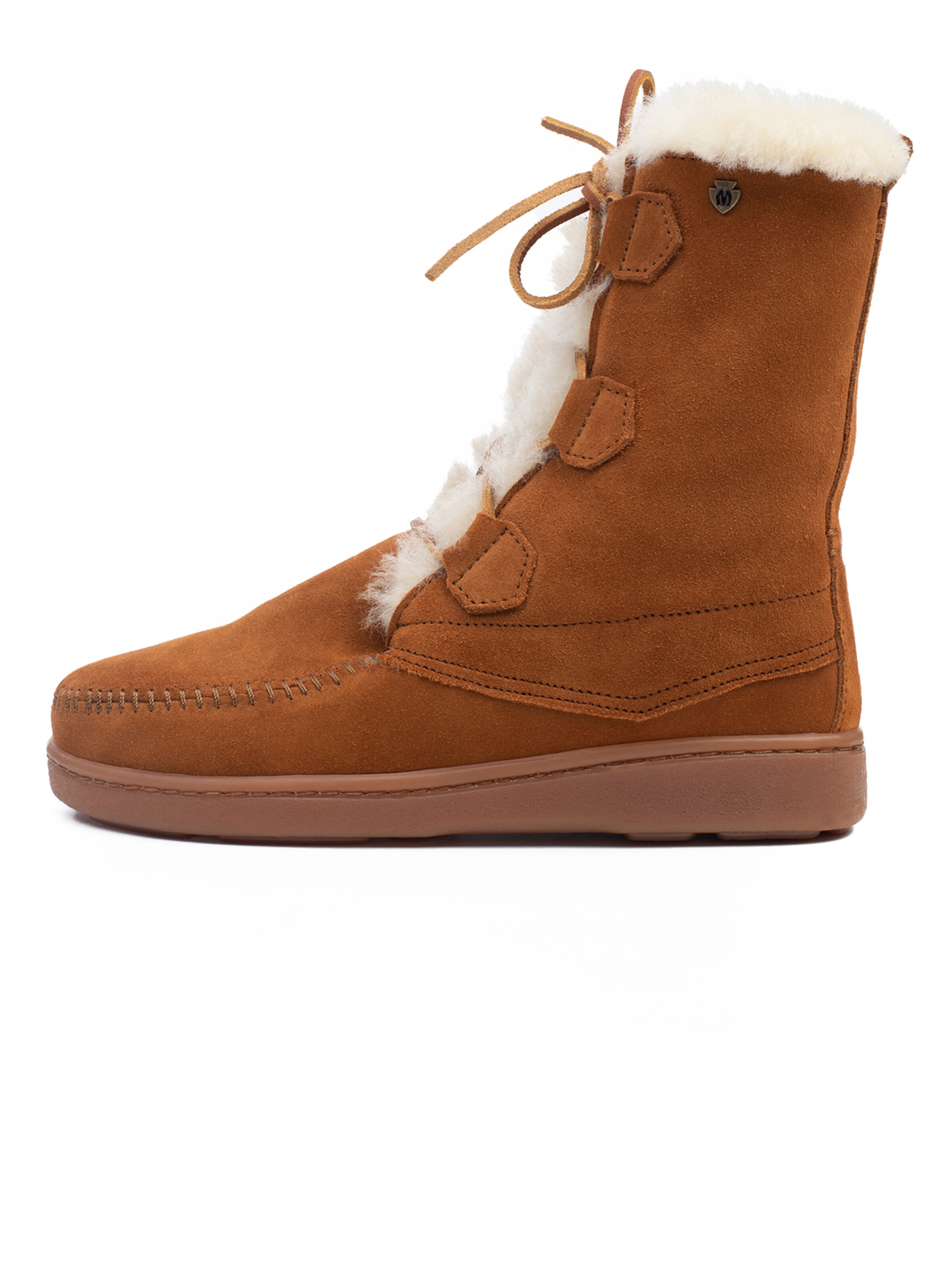 Minnetonka Enkellaarsjes 'Juniper' in Bruin: voorkant