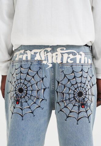 Ed Hardy - Loosefit Vaquero 'Black Widow' en azul