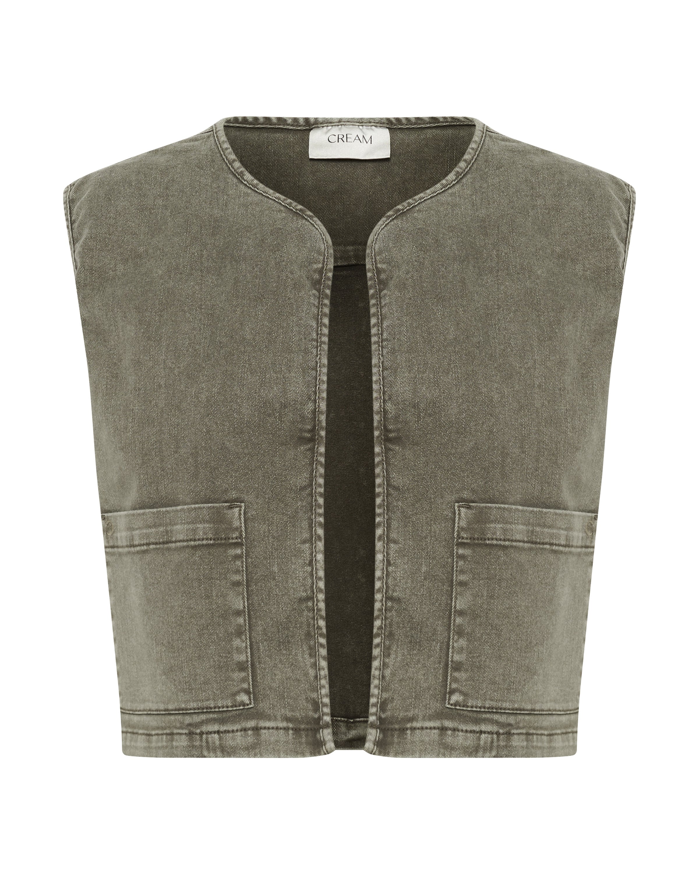 Cream Weste in Grün: Vorderseite