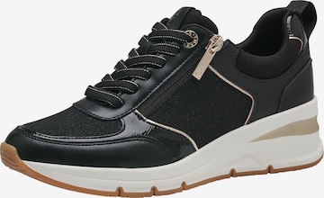 Baskets basses Tamaris en noir : devant