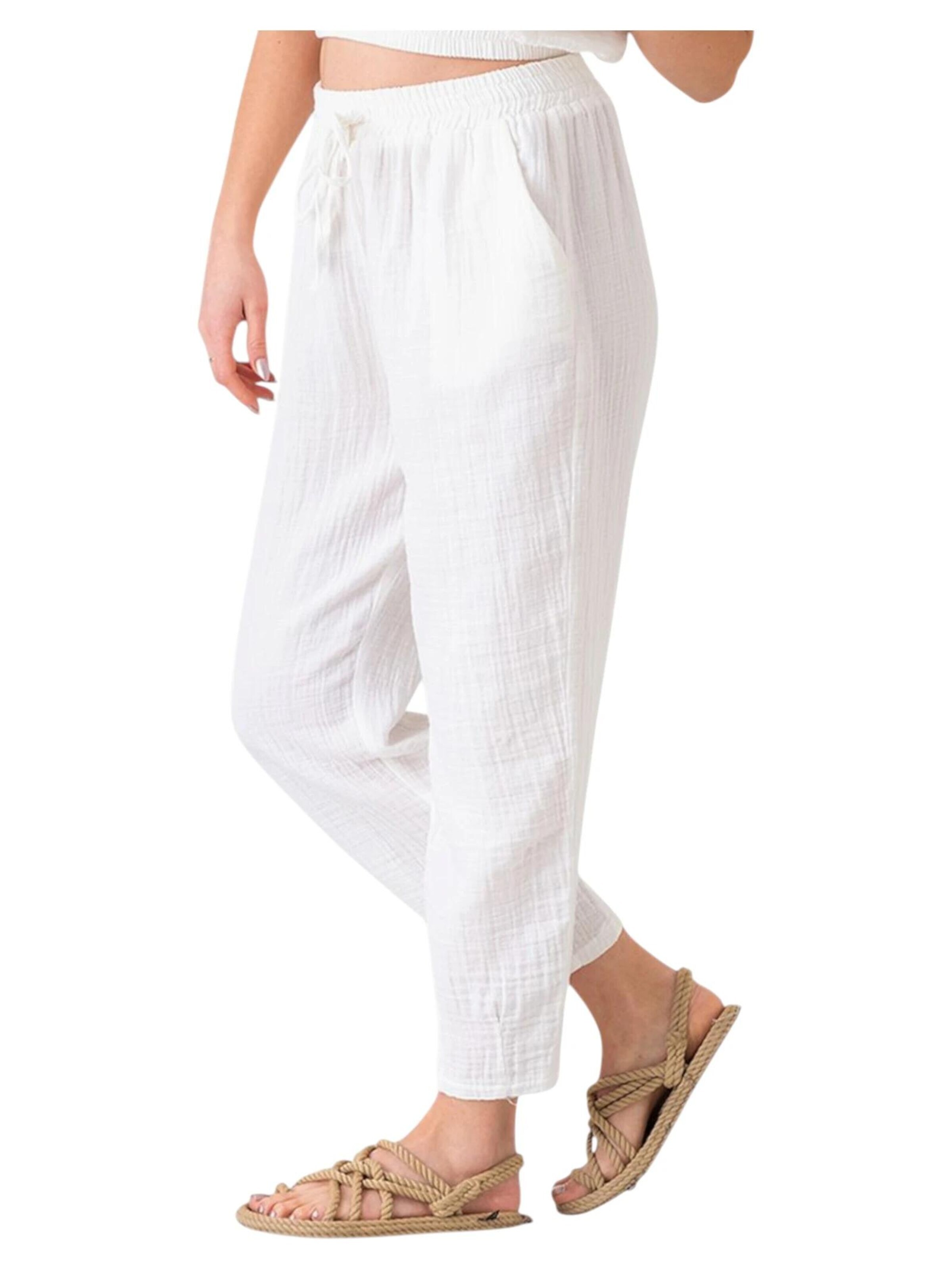 WENOR Tapered Broek 'TANORA' in Wit