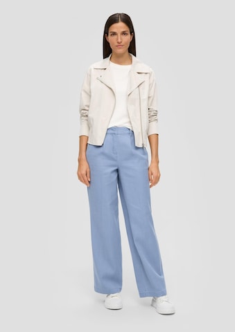 s.Oliver Wide leg Pleat-front trousers in Blue