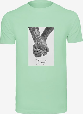 MT Men Shirt 'Trust 2.0' in Groen: voorkant
