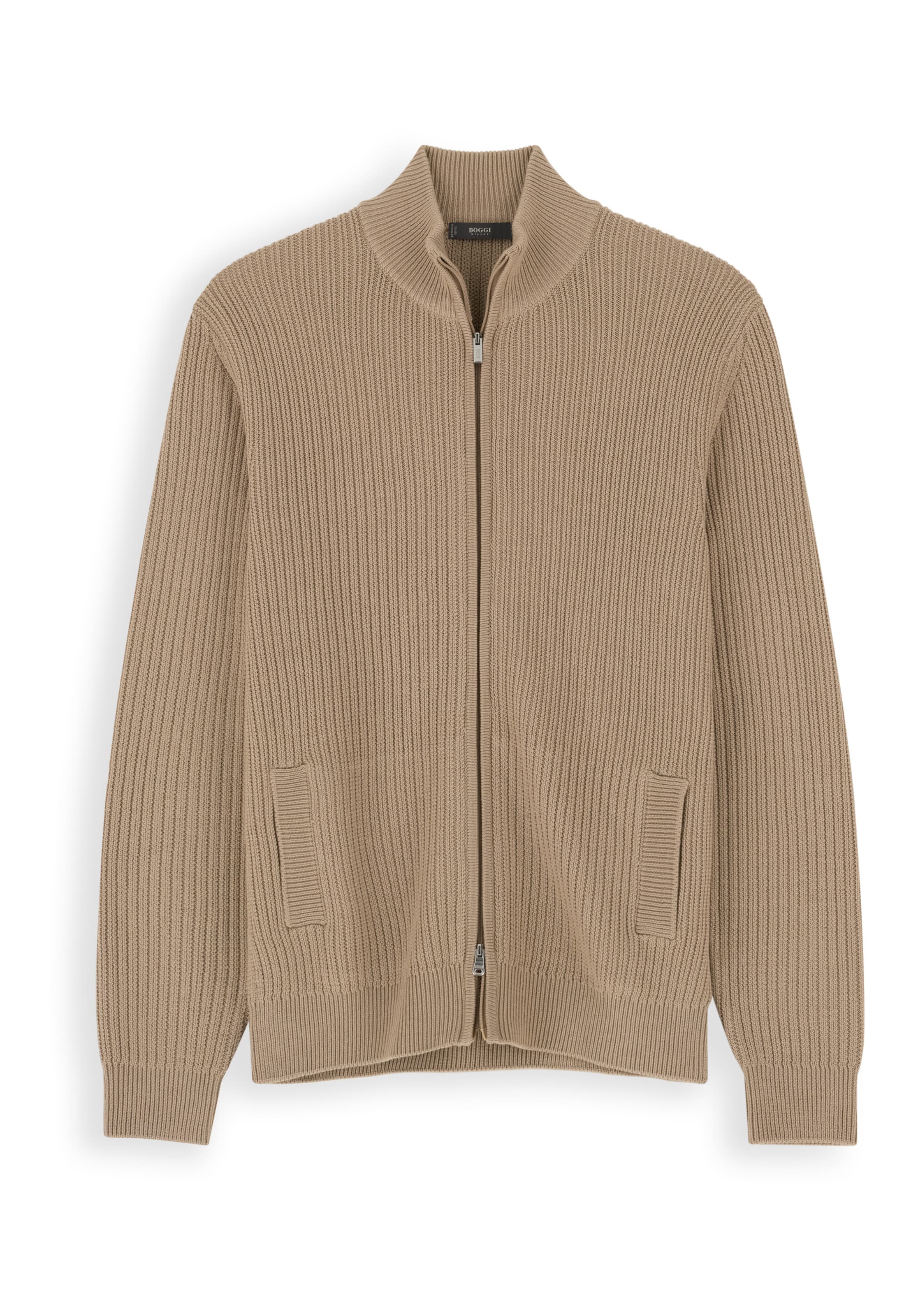 Boggi Milano Gebreid vest in Beige: voorkant