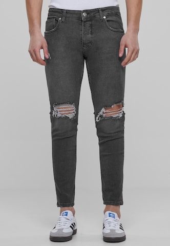 2Y Premium Skinny Jeans in Grey: front