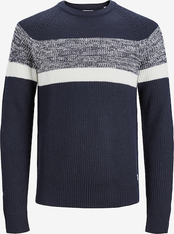 JACK & JONES Sweater 'Pannel' in Blue: front