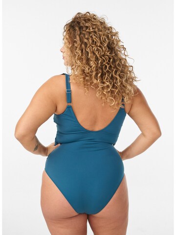 Swim by Zizzi Бюстгальтер под футболку Купальник в Синий