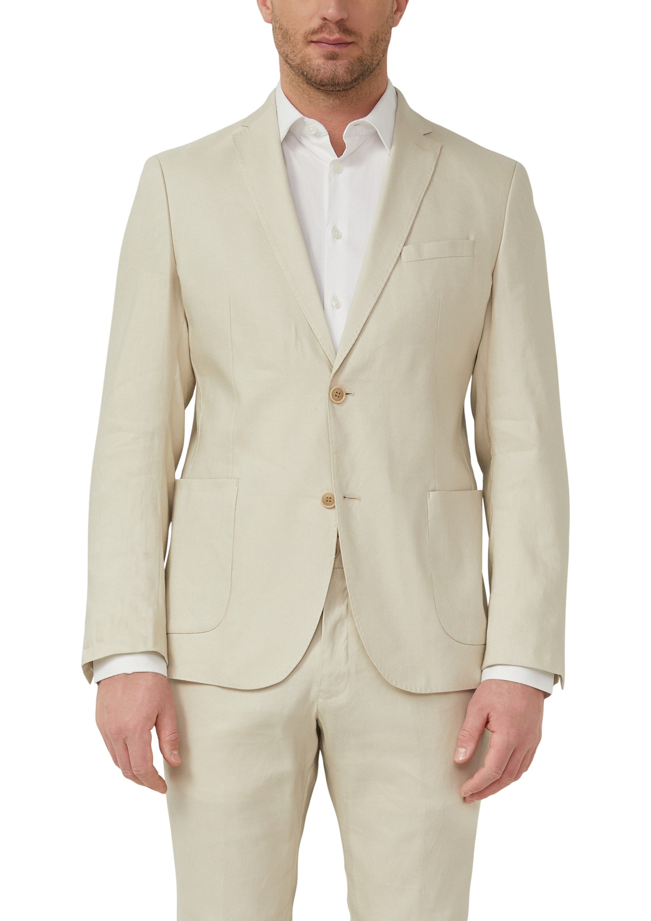 s.Oliver Slim fit Colbert ' S.OPURE ' in Beige