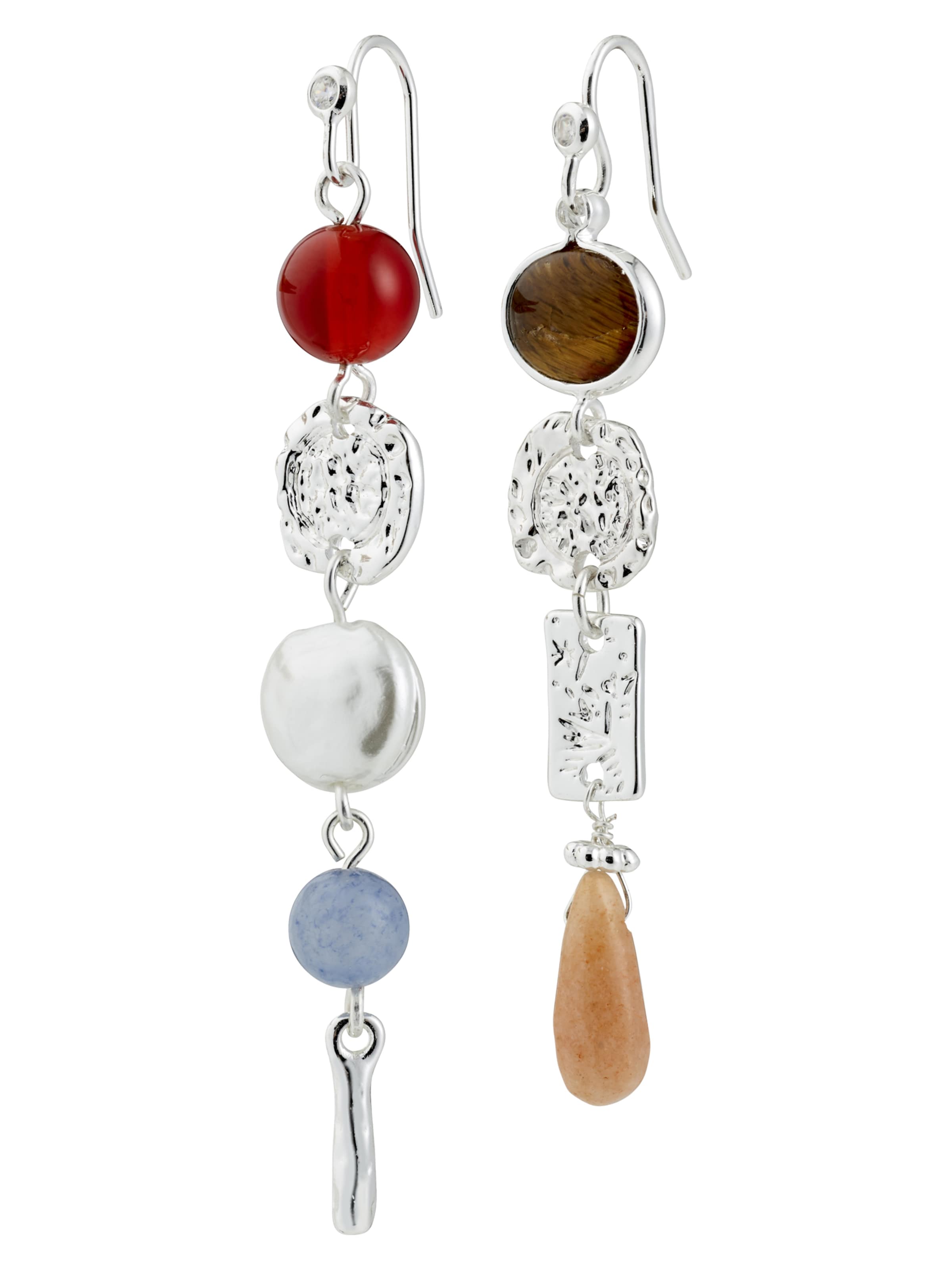 Pilgrim - Brincos 'Sense' em prata: frente