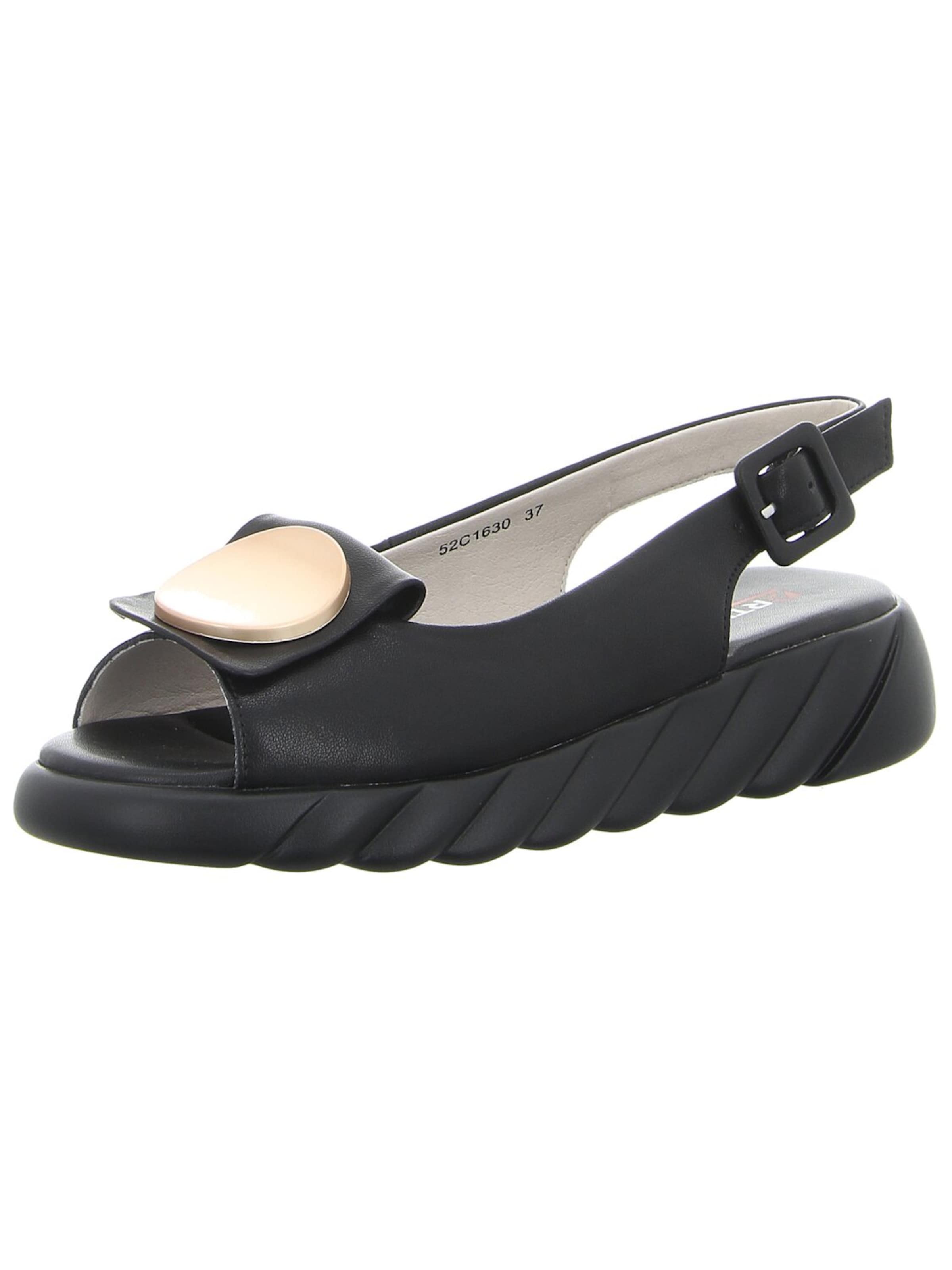 Artiker Sandals 'Damen Sandale 52C1630 Echt Leder in schwarz' in Black: front