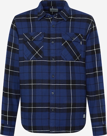 Vintage Industries Regular fit Overhemd 'Sem' in Blauw: voorkant