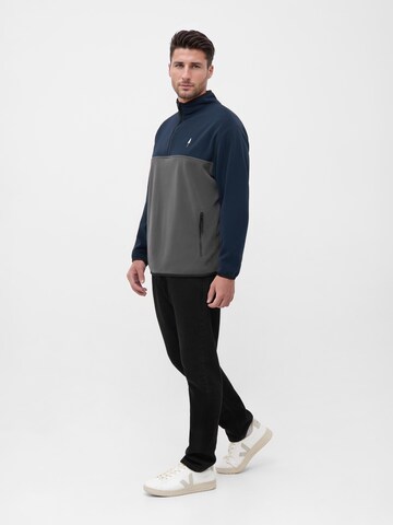 Sweat-shirt 'TreeFleece Quarter Zip Colorblock' NIKIN en bleu