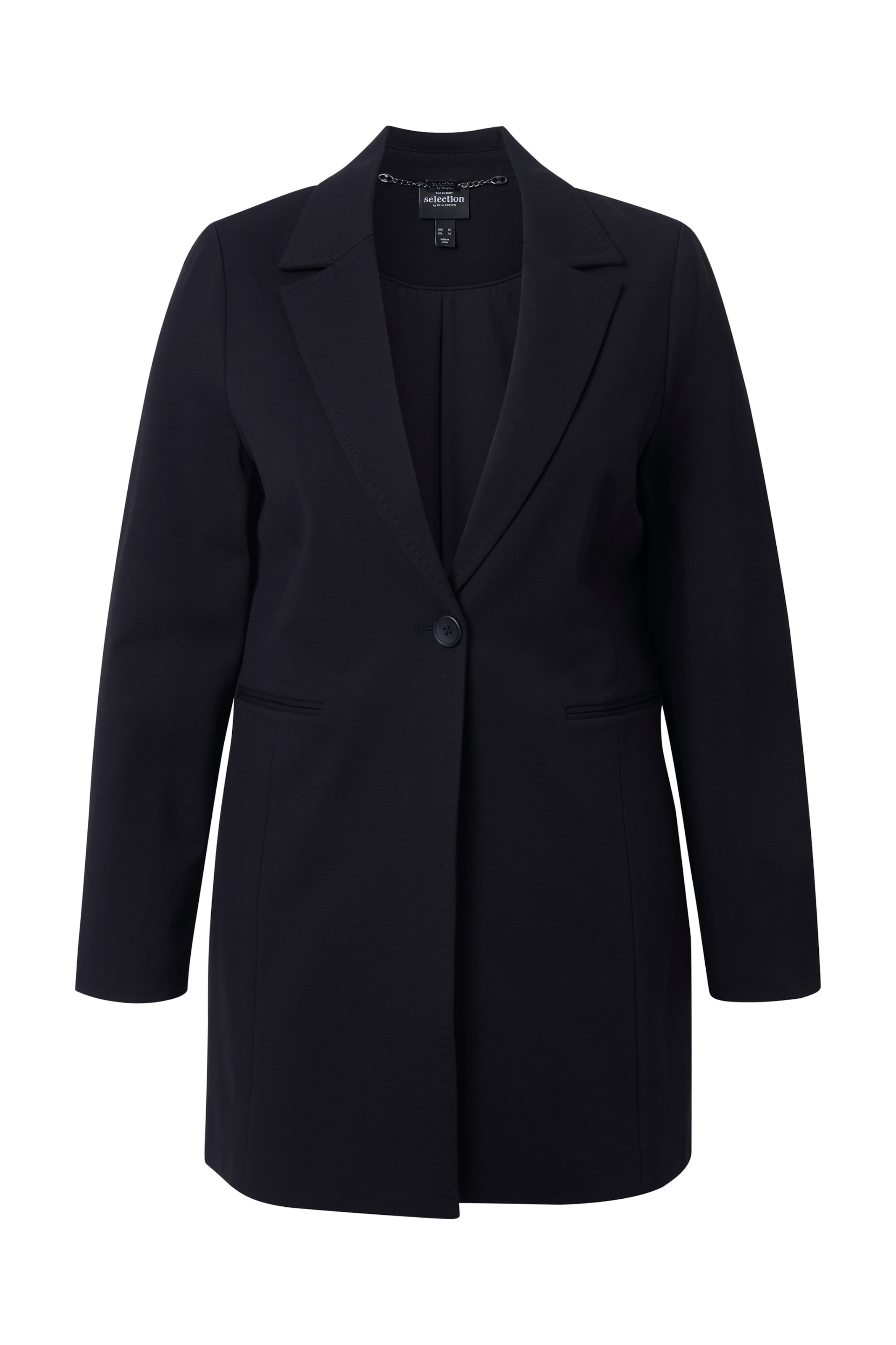 Ulla Popken Blazers in Zwart: voorkant