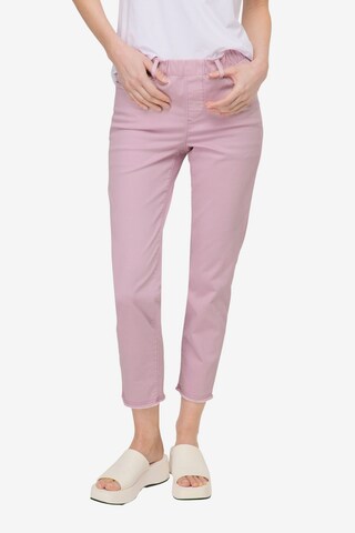 Coupe slim Pantalon LAURASØN en rose : devant