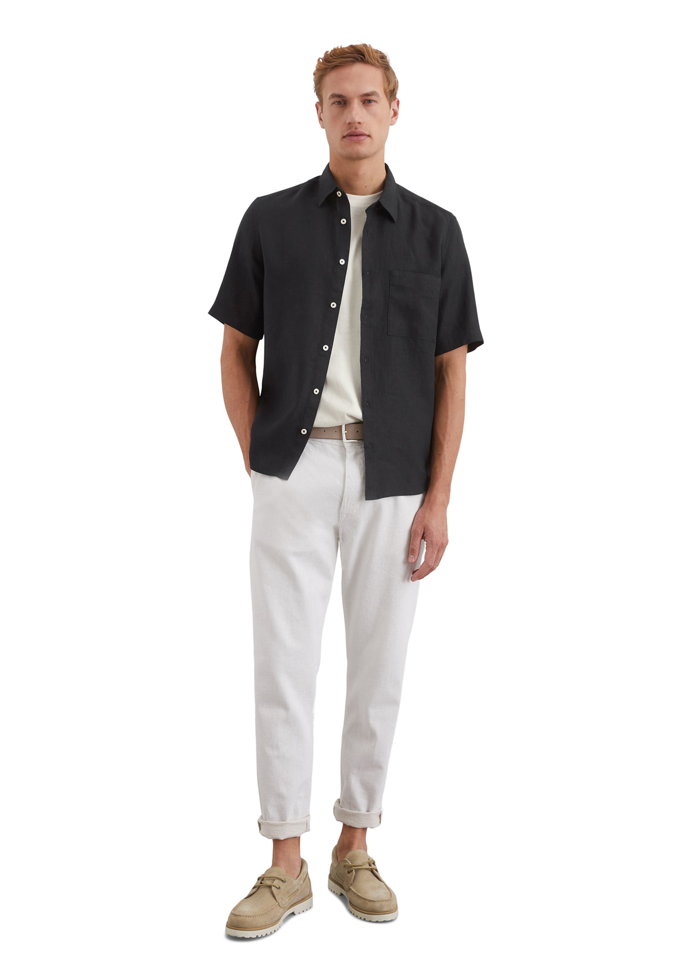 Marc O'Polo Regular fit Button Up Shirt in Black