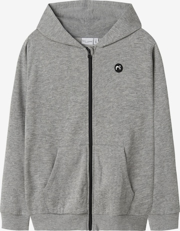 NAME IT Zip-Up Hoodie 'NKMVIMO' in Grey: front