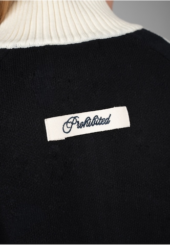 Prohibited Strickjacke 'Letterman' in Schwarz