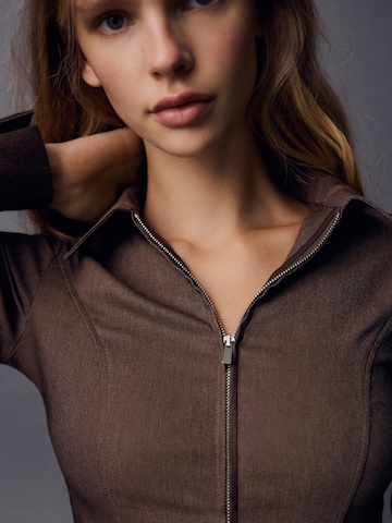 Chemisier Bershka en marron