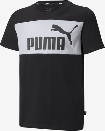 PUMA T-Shirt 'Essentials+' in Schwarz: predná strana