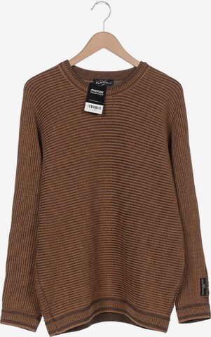 Carlo Colucci Sweater & Cardigan in M-L in Brown: front