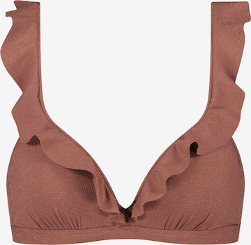 Beachlife Triangel Bikinitop 'Rouge' in Braun: predná strana