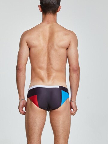 SEOBEAN Athletic Swim Trunks in Black