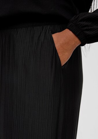 Wide leg Pantaloni de la TRIANGLE pe negru