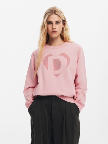 Desigual Sweatshirt in Roze: voorkant