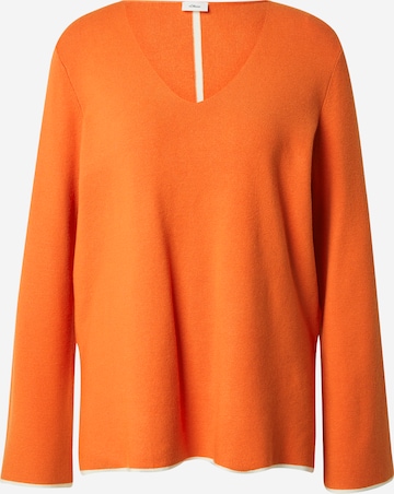 s.Oliver BLACK LABEL Trui in Oranje: voorkant