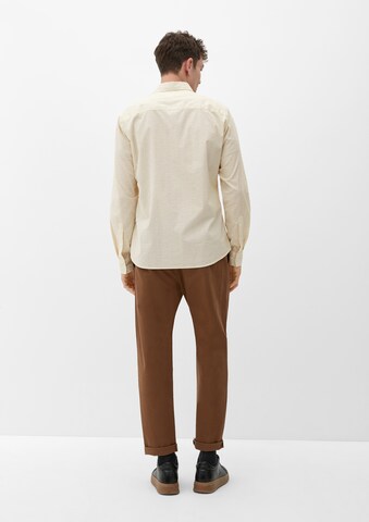 s.Oliver Slim fit Button Up Shirt in Beige