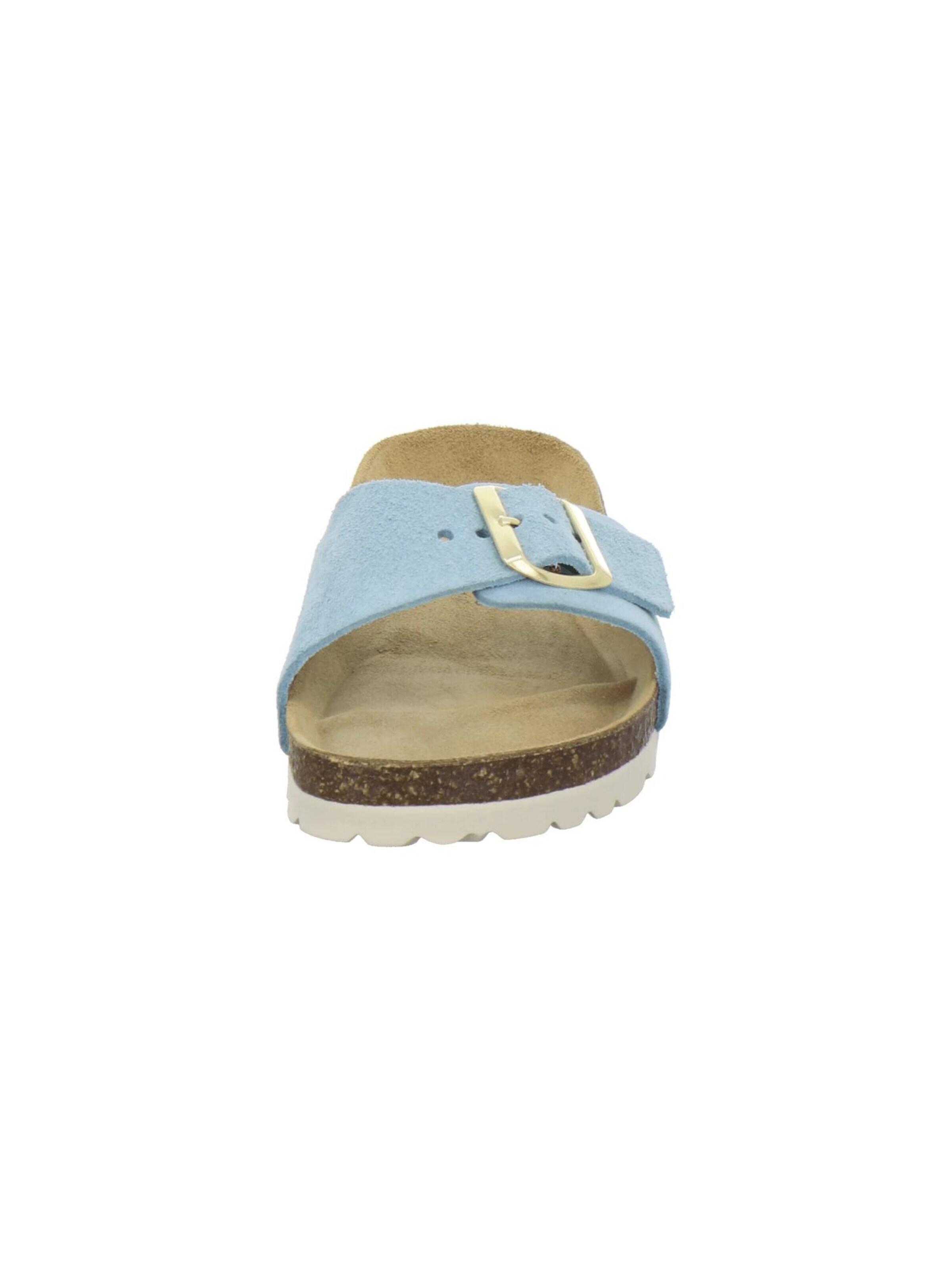 AFS-Schuhe - Zapatos abiertos 'Pantoletten Damen Einschnaller hellblau' en azul