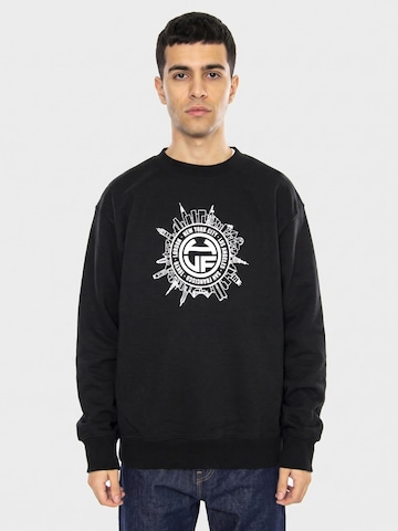 HUF Sweatshirt 'Internationally Known Crewneck Black'‌‌‌‌ in Schwarz: Vorderseite