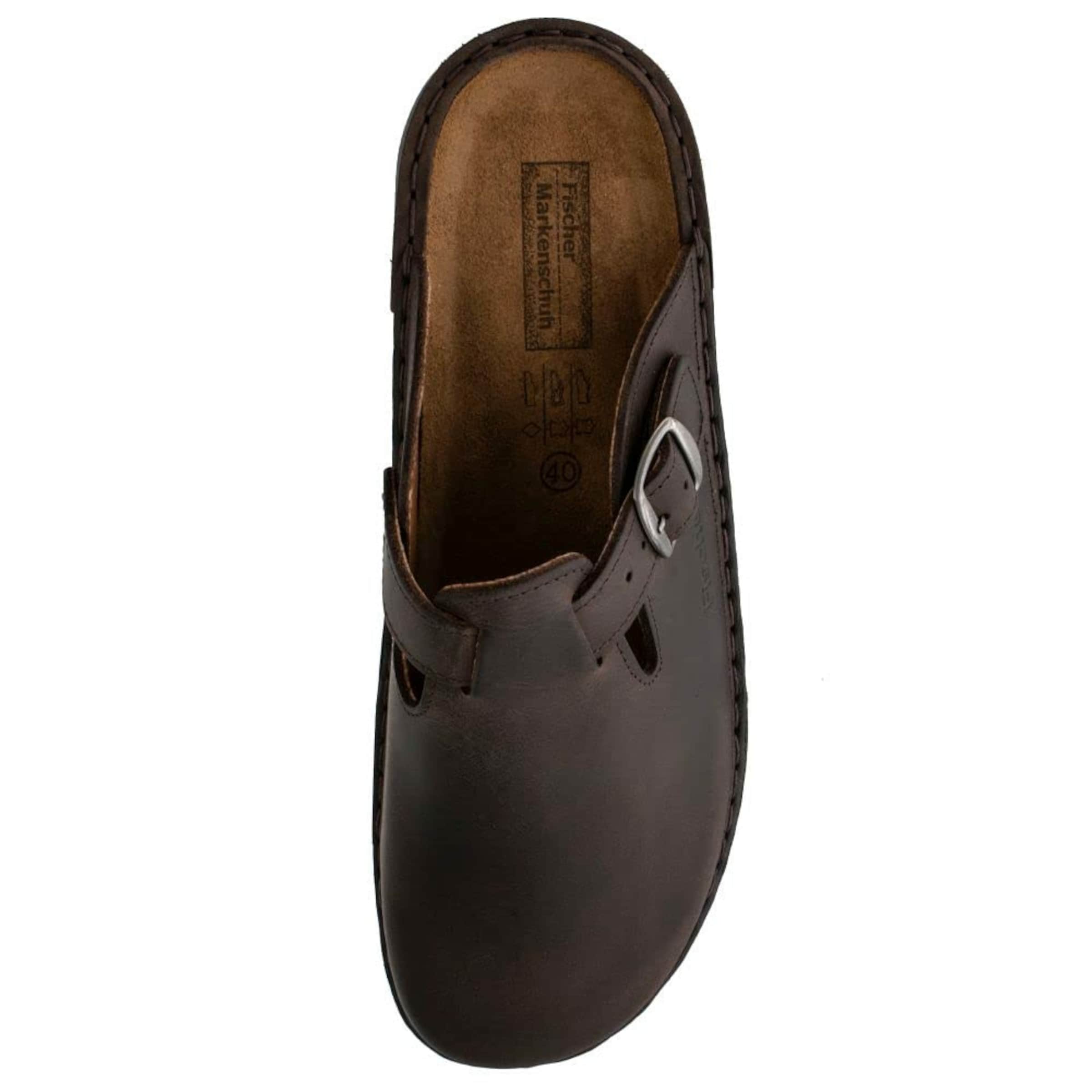 Fischer-Markenschuh Clogs in Braun