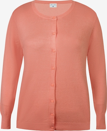 ze-ze Strickjacke 'Norma 106' in Orange: Vorderseite