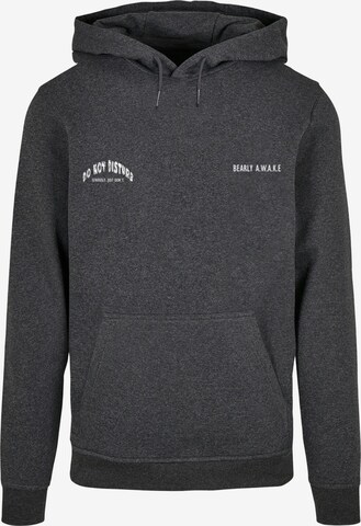 Merchcode Sweatshirt 'Barely Awake' in Grey: front