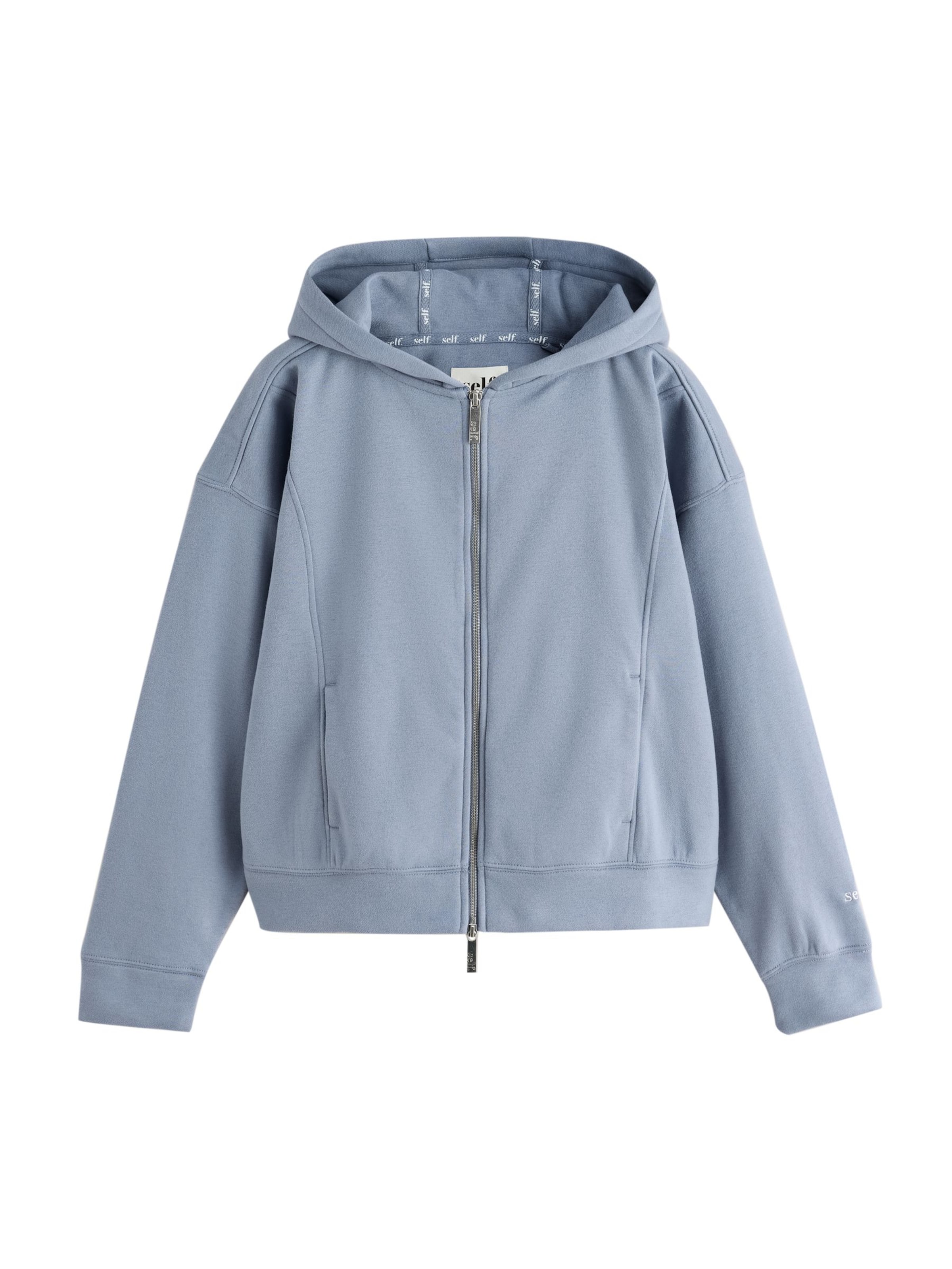 self. - Sudadera con cremallera en azul: frente