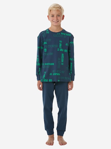 Pyjama ' Nightwear ' SCHIESSER en bleu : devant